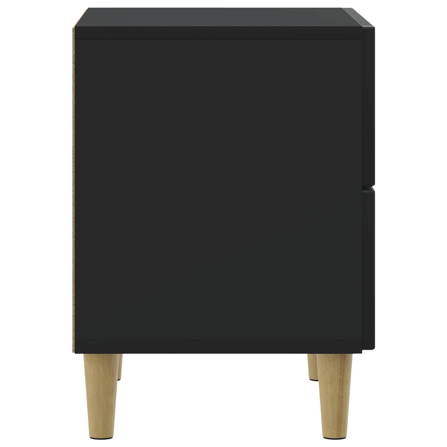 vidaXL Bedside Cabinet Black 43 x 34.5 x 48 cm Engineered Wood