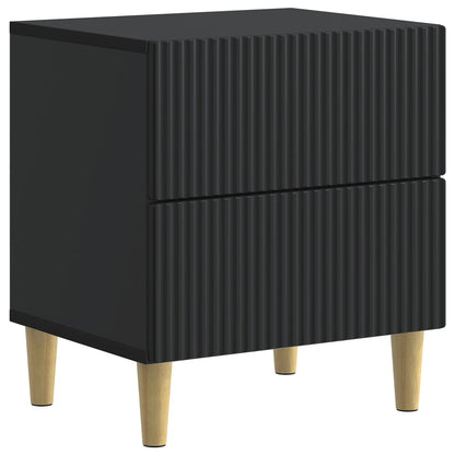 vidaXL Bedside Cabinet 2 pcs Black 43 x 34.5 x 48 cm Engineered Wood