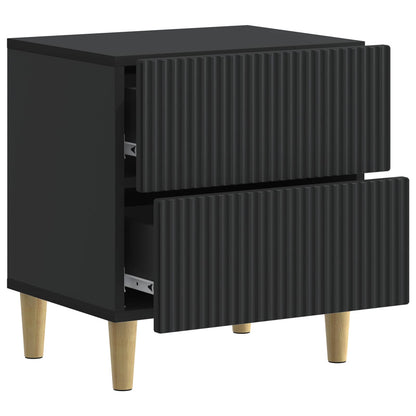 vidaXL Bedside Cabinet 2 pcs Black 43 x 34.5 x 48 cm Engineered Wood