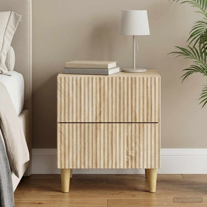 vidaXL Bedside Cabinet Sonoma Oak 43 x 34.5 x 48 cm Engineered Wood