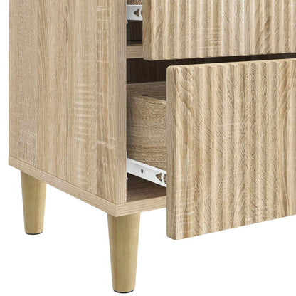 vidaXL Bedside Cabinet with Drawer 2 pcs Sonoma Oak 43 x 34.5 x 48 cm