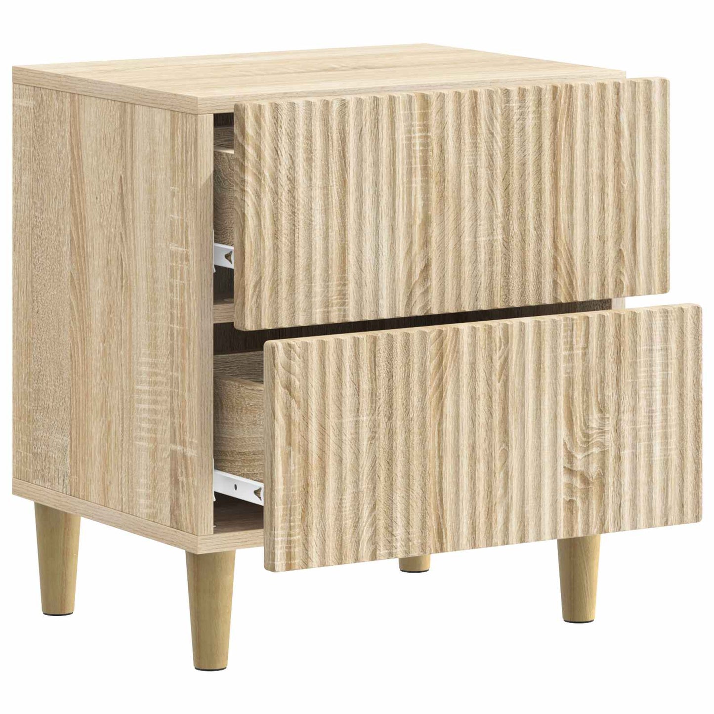 vidaXL Bedside Cabinet with Drawer 2 pcs Sonoma Oak 43 x 34.5 x 48 cm