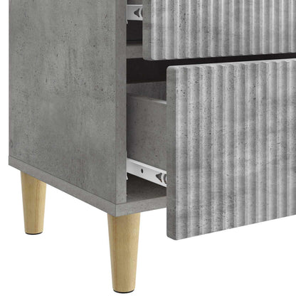vidaXL Bedside Cabinet Concrete Grey 43 x 34.5 x 48 cm Engineered Wood