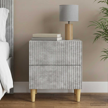 vidaXL Bedside Cabinet Concrete Grey 43 x 34.5 x 48 cm Engineered Wood