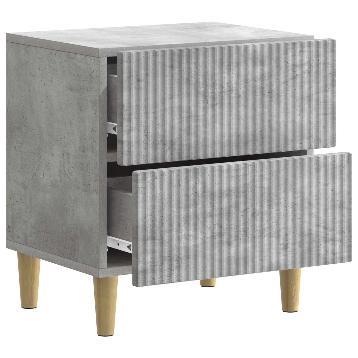 vidaXL Bedside Cabinet Concrete Grey 43 x 34.5 x 48 cm Engineered Wood