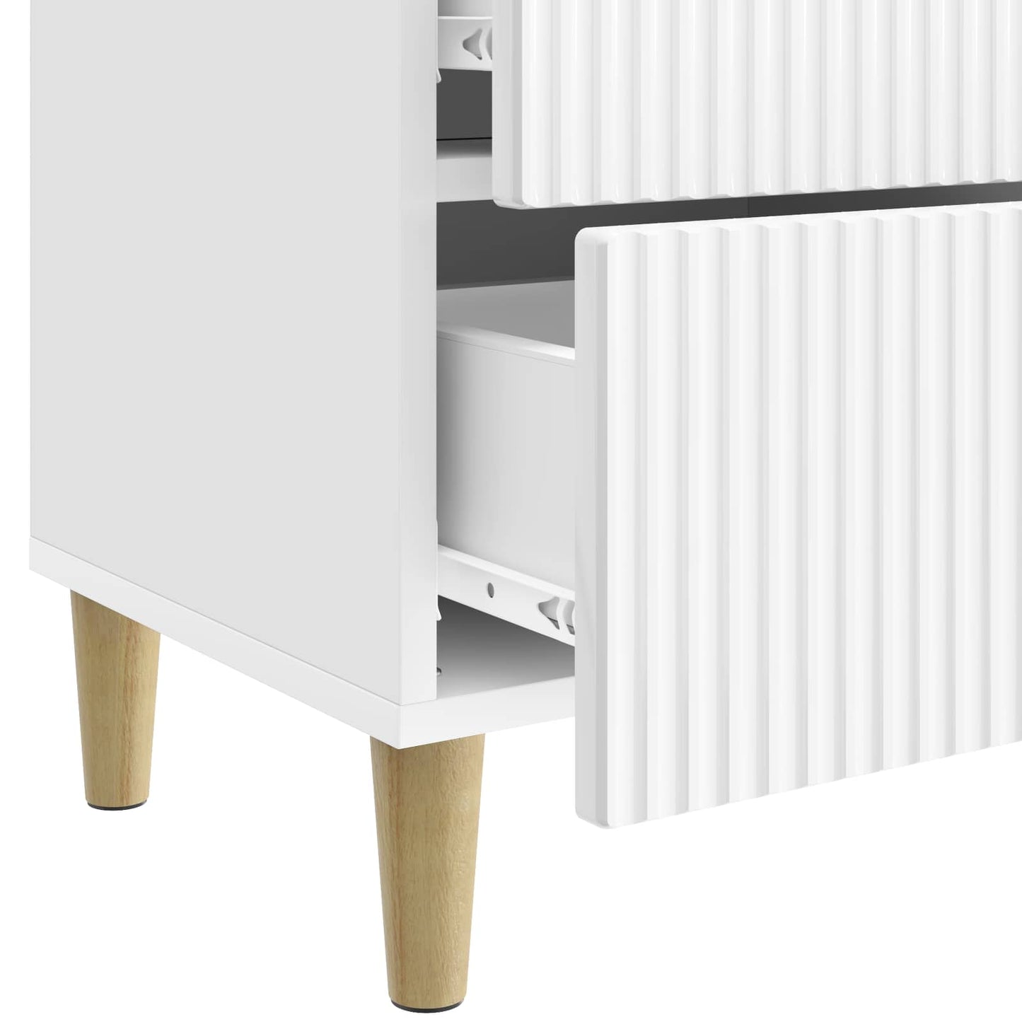 vidaXL Bedside Cabinet with Drawer High Gloss White 43 x 34.5 x 48 cm