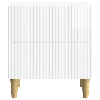 vidaXL Bedside Cabinet with Drawer High Gloss White 43 x 34.5 x 48 cm