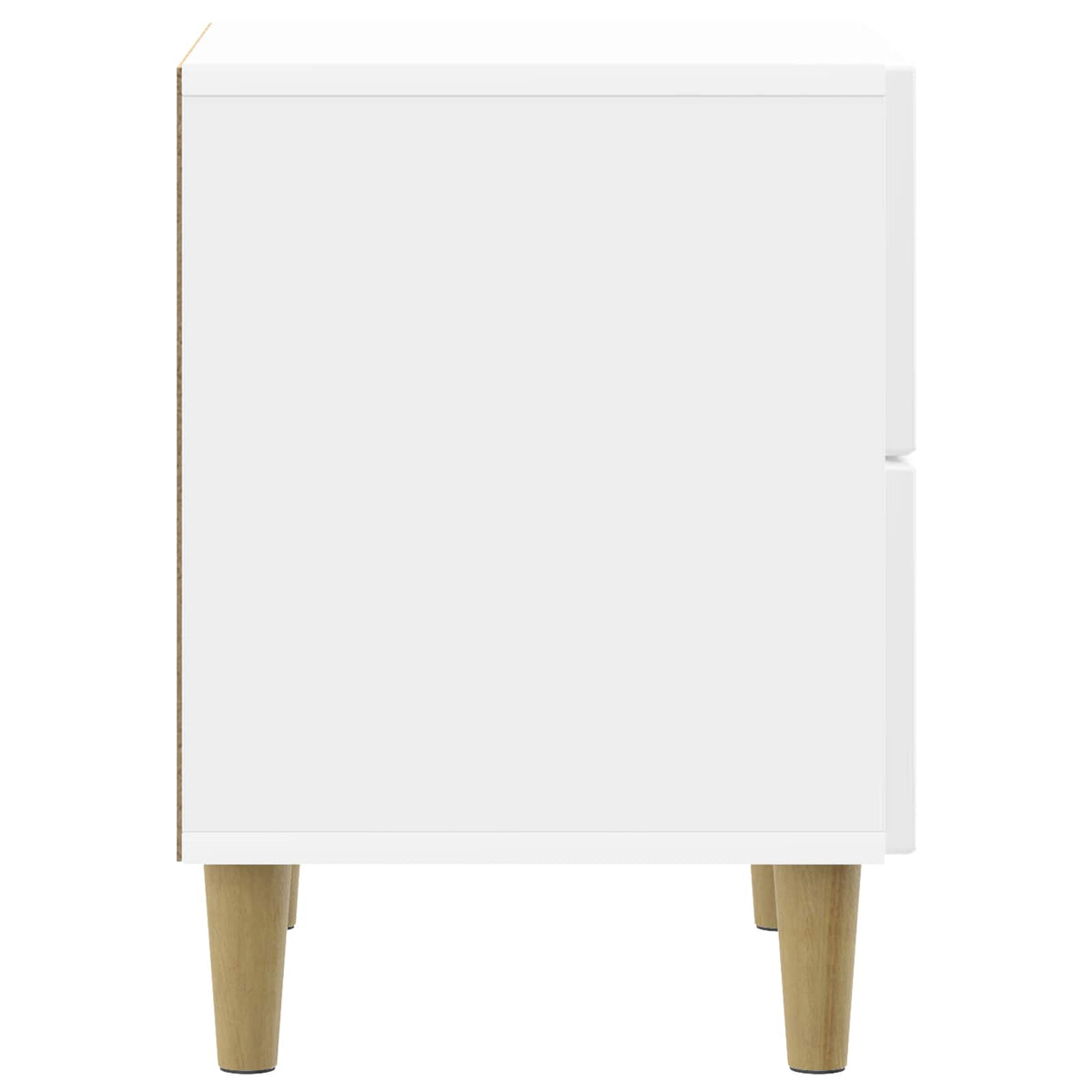 vidaXL Bedside Cabinet High Gloss White 43 x 34.5 x 48 cm