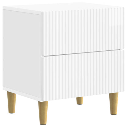 vidaXL Bedside Cabinet 2 pcs High Gloss White 43 x 34.5 x 48 cm