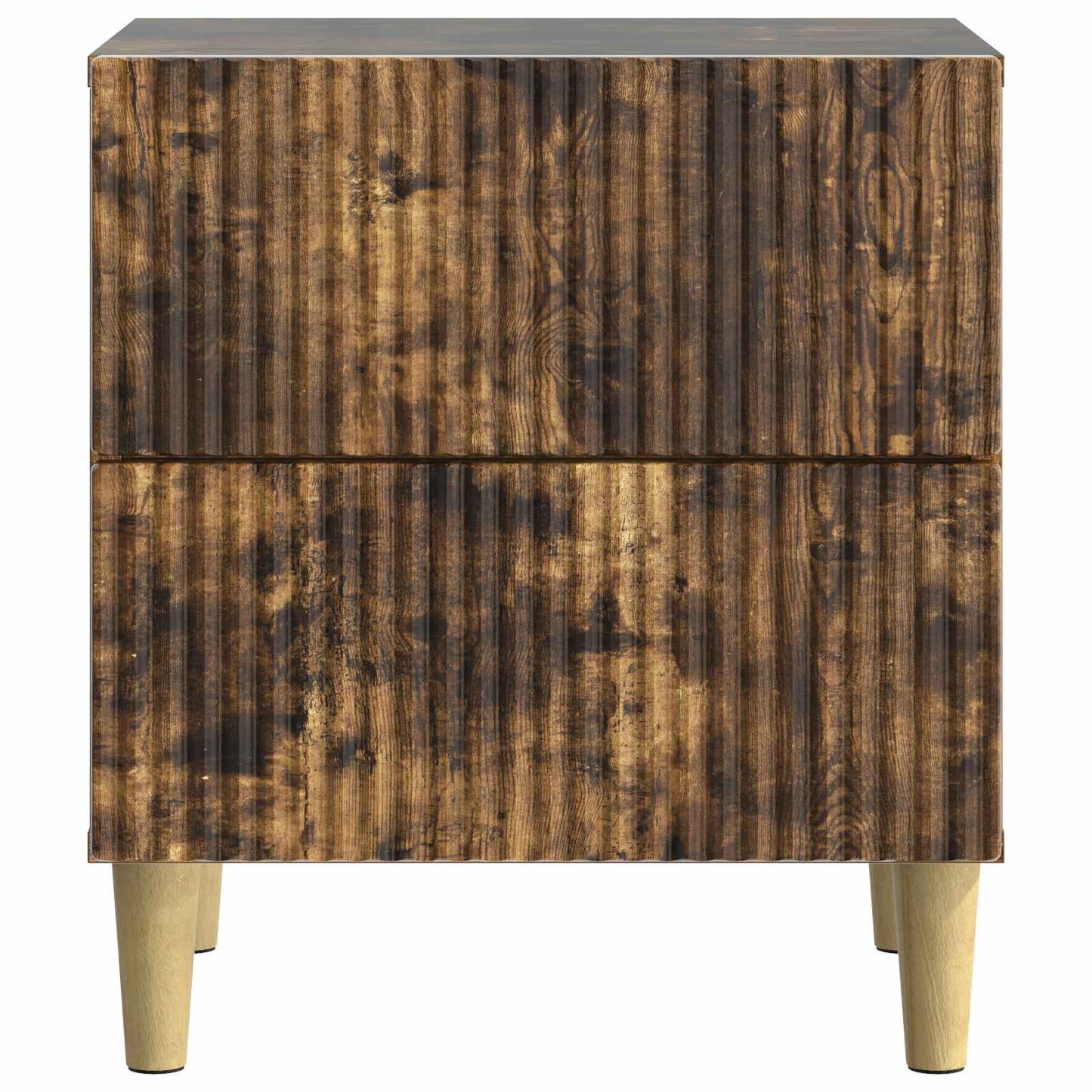 vidaXL Bedside Cabinet Smoked Oak 43 x 34.5 x 48 cm Engineered Wood