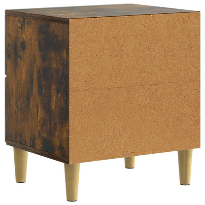 vidaXL Bedside Cabinet with Drawer 2 pcs Smoked Oak 43 x 34.5 x 48 cm