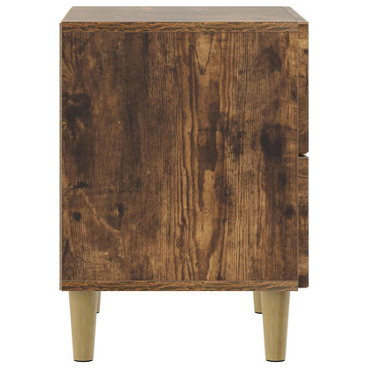 vidaXL Bedside Cabinet with Drawer 2 pcs Smoked Oak 43 x 34.5 x 48 cm