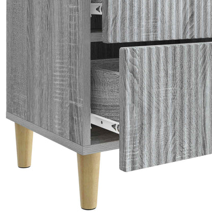 vidaXL Bedside Cabinet Grey Sonoma 43 x 34.5 x 48 cm Engineered Wood