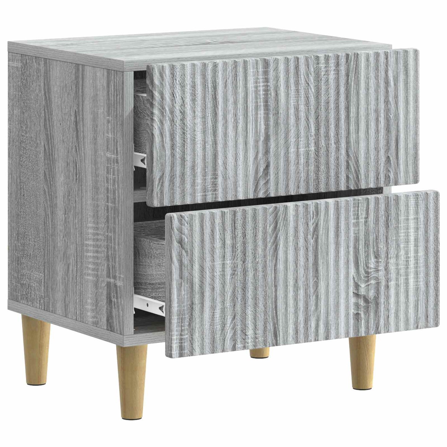 vidaXL Bedside Cabinet Grey Sonoma 43 x 34.5 x 48 cm Engineered Wood