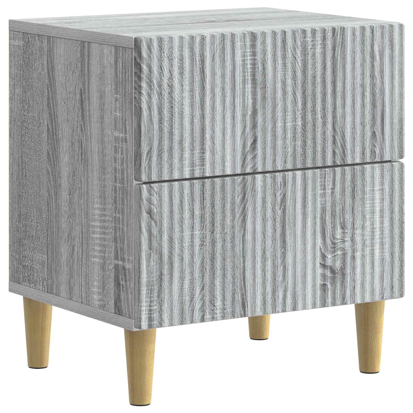 vidaXL Bedside Cabinet with Drawer 2 pcs Grey Sonoma 43 x 34.5 x 48 cm