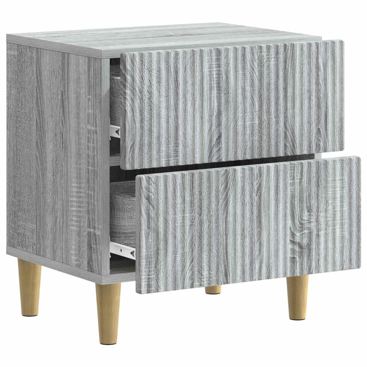 vidaXL Bedside Cabinet 2 pcs Grey Sonoma 43 x 34.5 x 48 cm
