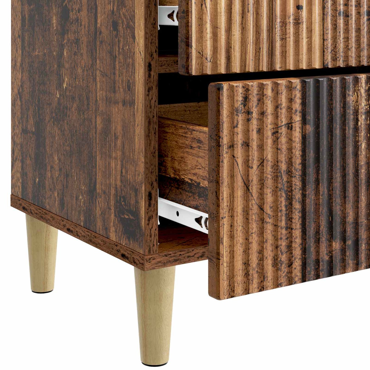 vidaXL Bedside Cabinet Old Wood 43 x 34.5 x 48 cm Engineered Wood