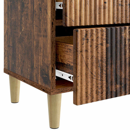 vidaXL Bedside Cabinet Old Wood 43 x 34.5 x 48 cm Engineered Wood