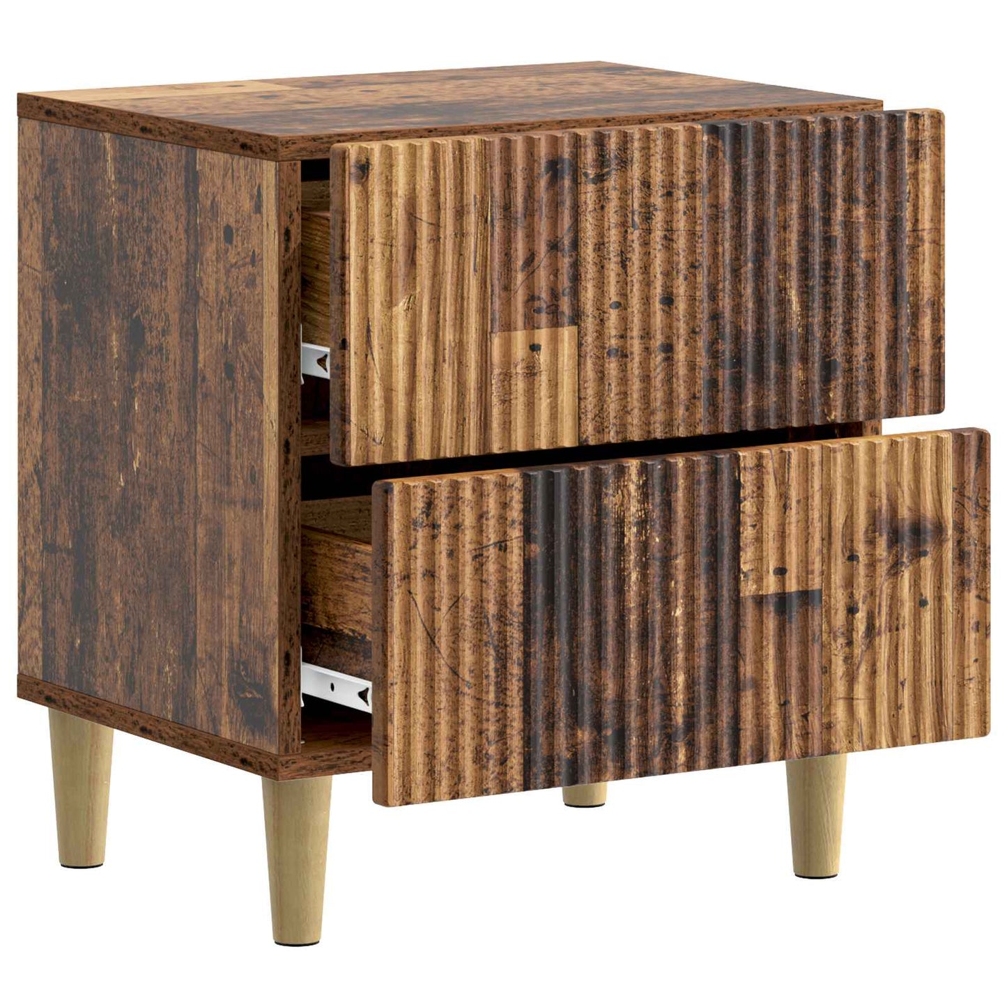 vidaXL Bedside Cabinet Old Wood 43 x 34.5 x 48 cm Engineered Wood