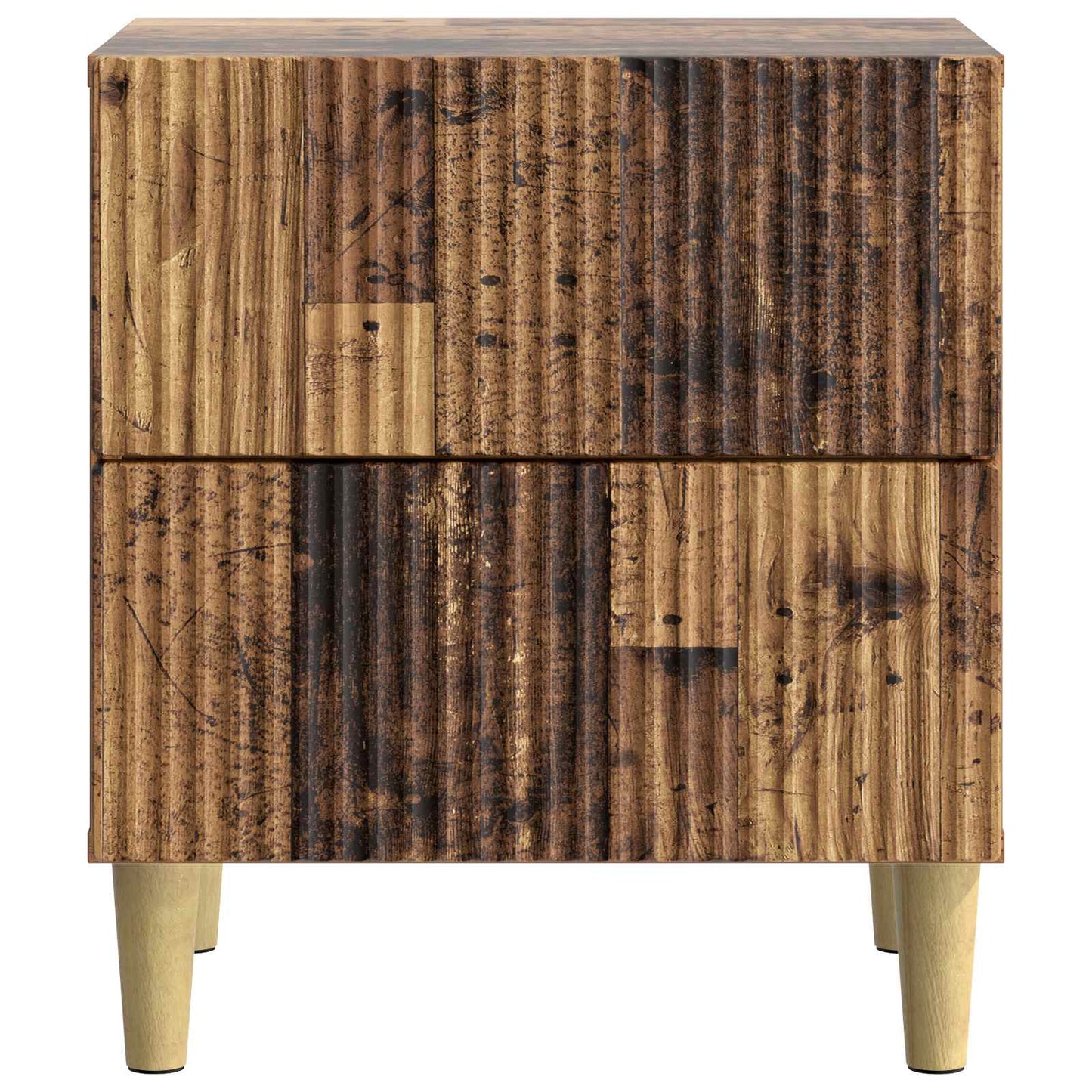 vidaXL Bedside Cabinet Old Wood 43 x 34.5 x 48 cm Engineered Wood