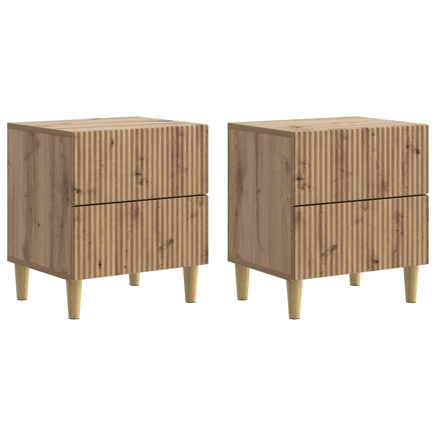 vidaXL Bedside Cabinet 2 pcs Artisan Oak 43 x 34.5 x 48 cm