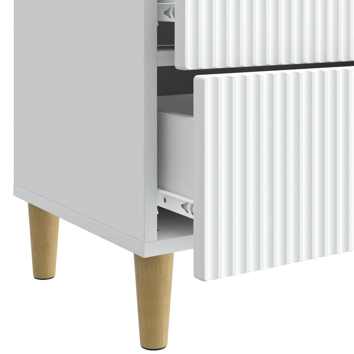 vidaXL Bedside Cabinet White 62 x 34.5 x 48 cm Engineered Wood
