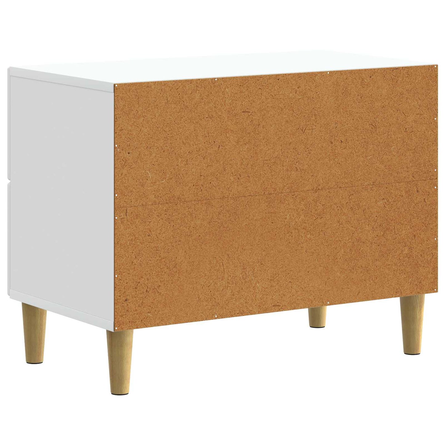 vidaXL Bedside Cabinet White 62 x 34.5 x 48 cm Engineered Wood