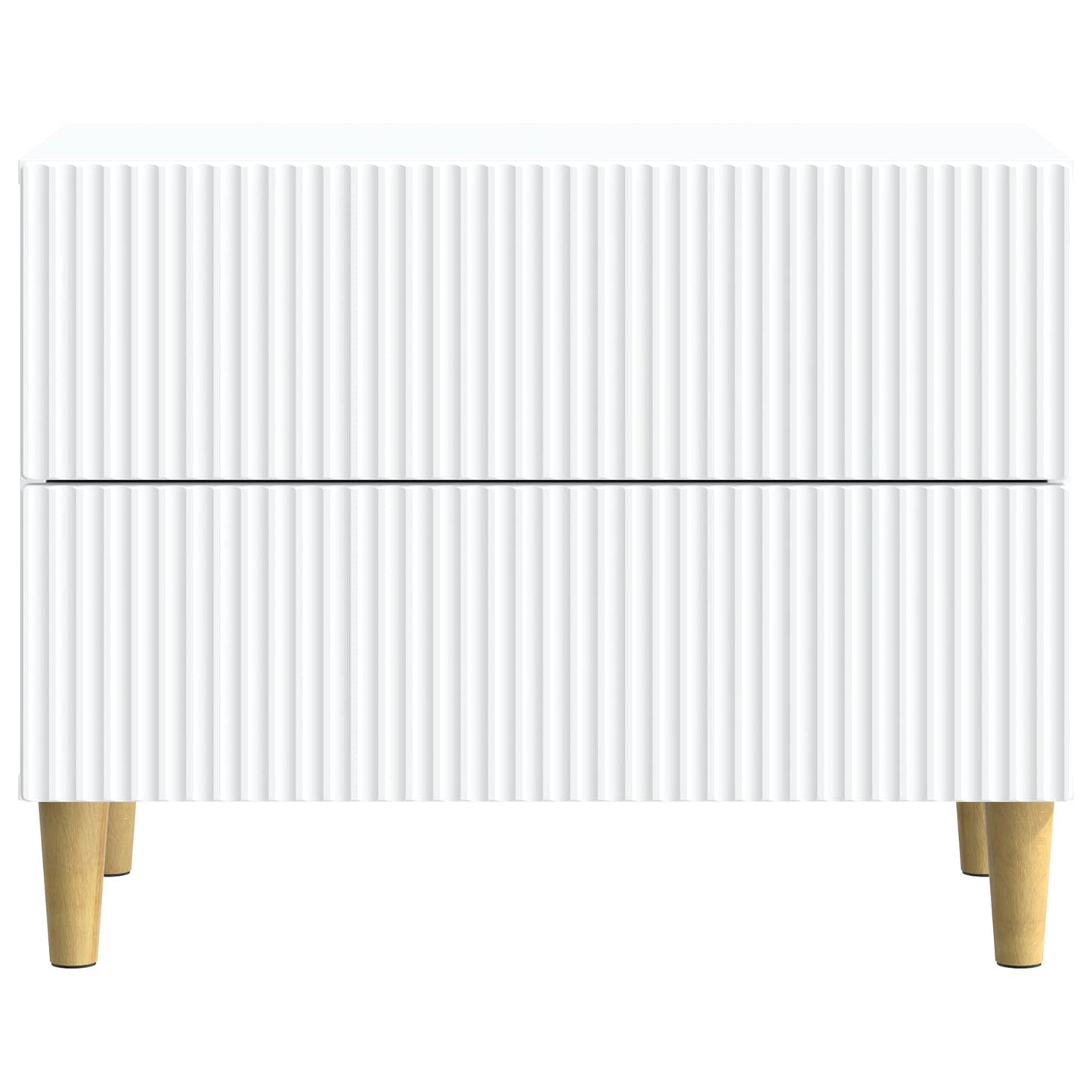 vidaXL Bedside Cabinet White 62 x 34.5 x 48 cm Engineered Wood