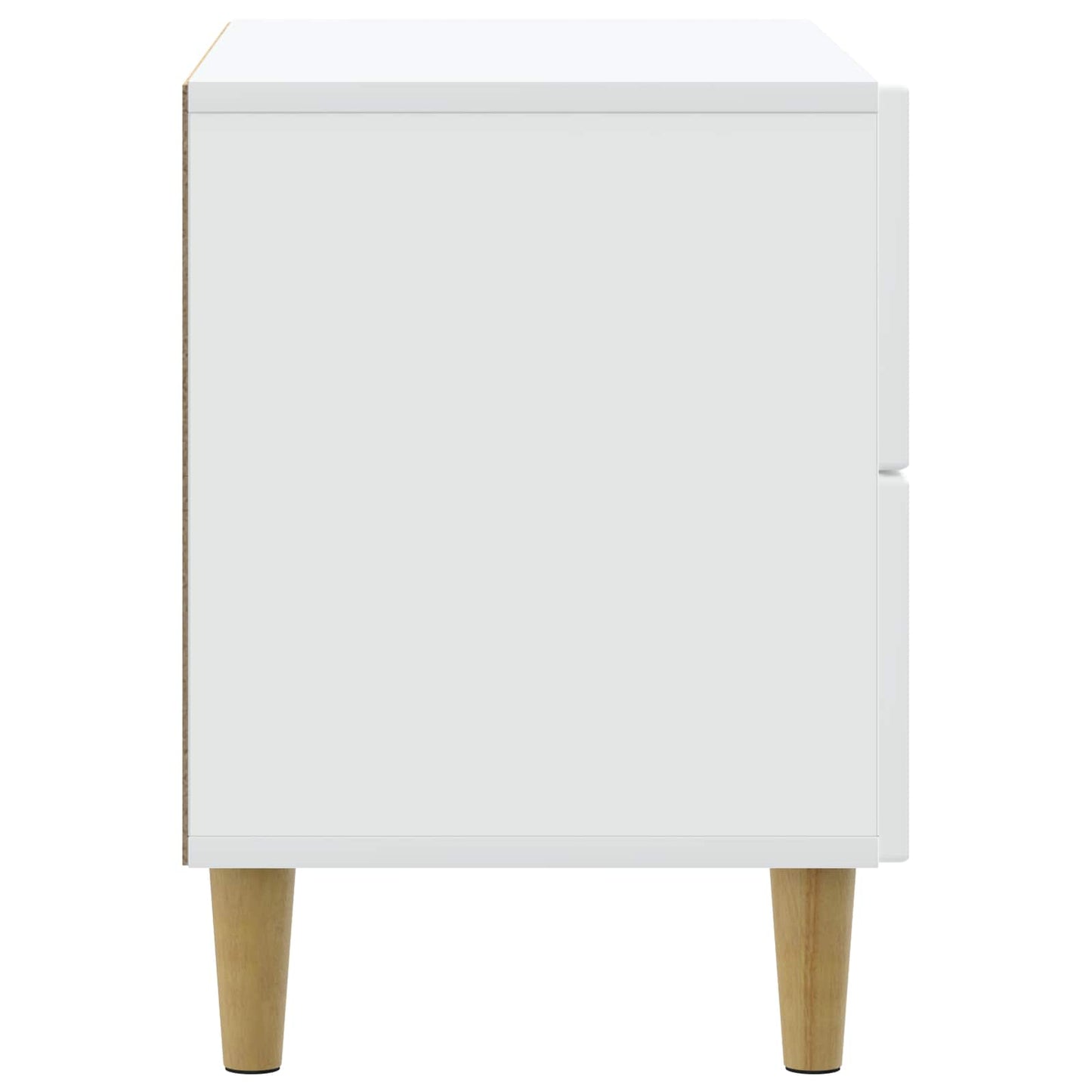 vidaXL Bedside Cabinet White 62 x 34.5 x 48 cm Engineered Wood