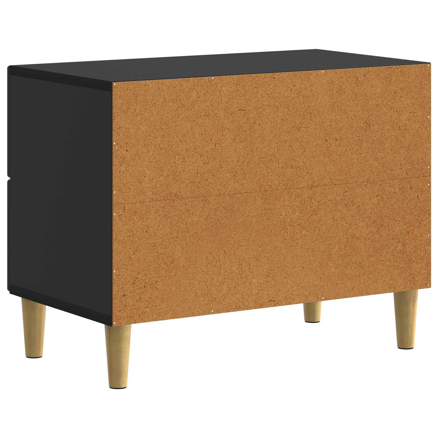 vidaXL Bedside Cabinet Black 62 x 34.5 x 48 cm Engineered Wood