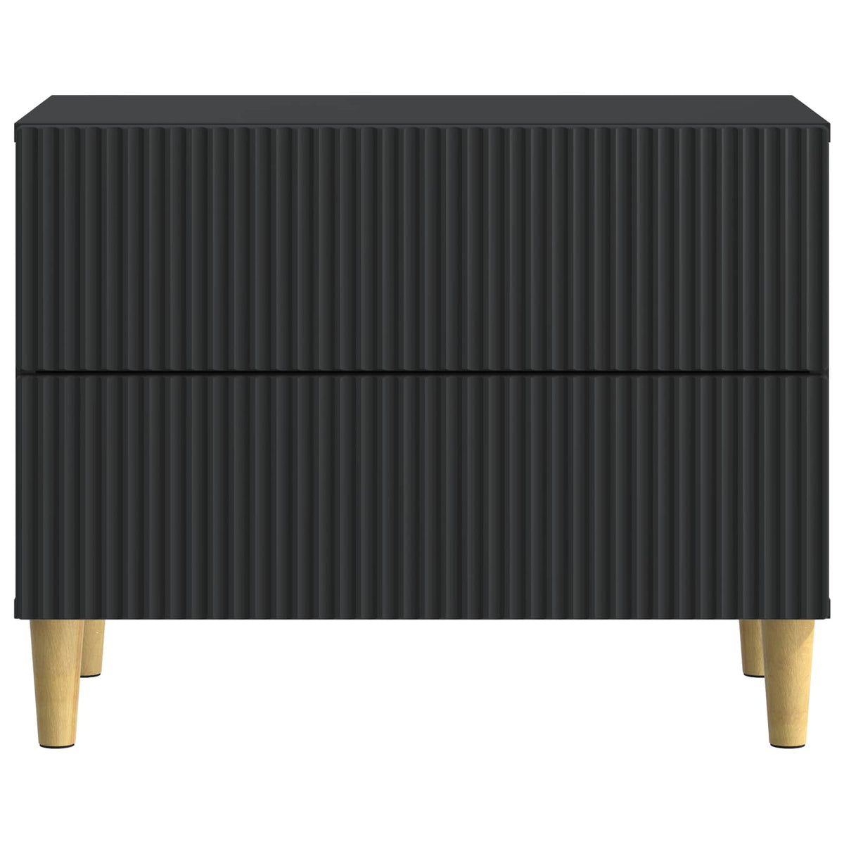 vidaXL Bedside Cabinet Black 62 x 34.5 x 48 cm Engineered Wood