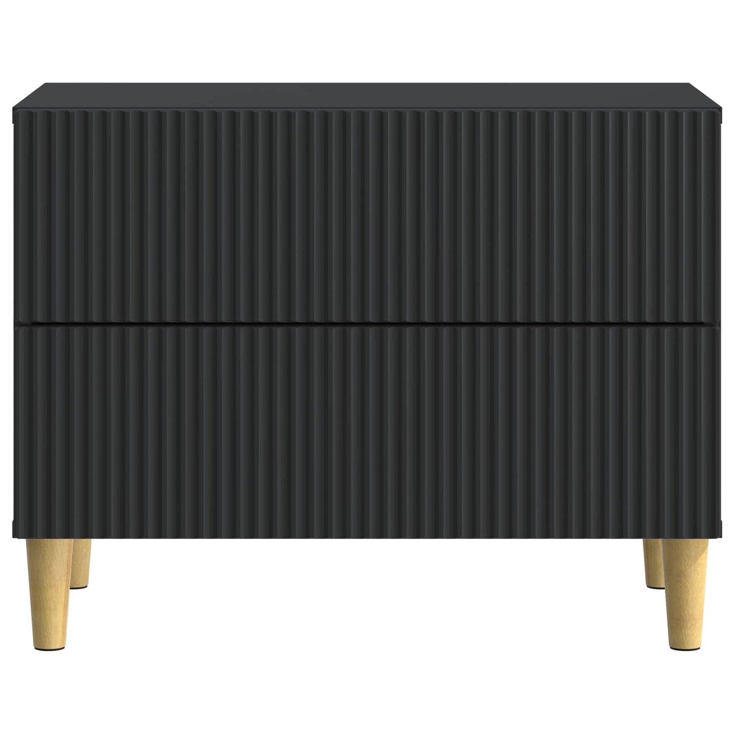 vidaXL Bedside Cabinet Black 62 x 34.5 x 48 cm Engineered Wood