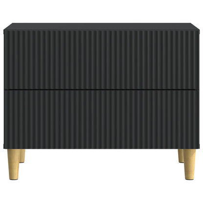 vidaXL Bedside Cabinet Black 62 x 34.5 x 48 cm Engineered Wood