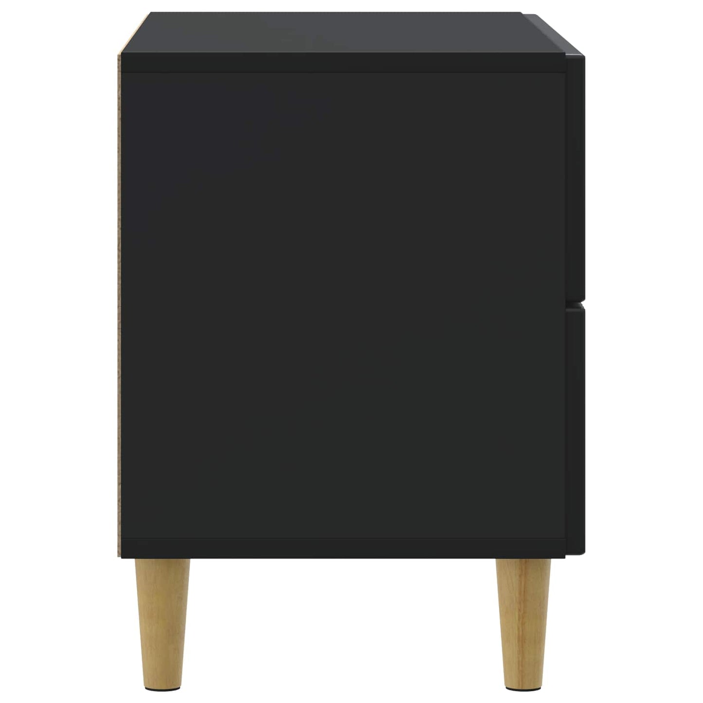 vidaXL Bedside Cabinet Black 62 x 34.5 x 48 cm Engineered Wood
