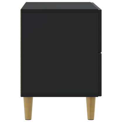 vidaXL Bedside Cabinet Black 62 x 34.5 x 48 cm Engineered Wood
