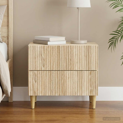 vidaXL Bedside Cabinet Sonoma Oak 62 x 34.5 x 48 cm Engineered Wood