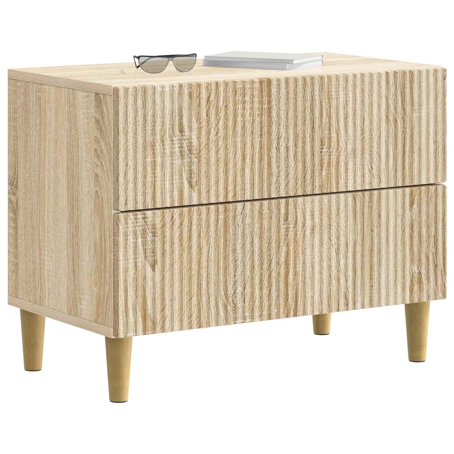 vidaXL Bedside Cabinet Sonoma Oak 62 x 34.5 x 48 cm Engineered Wood