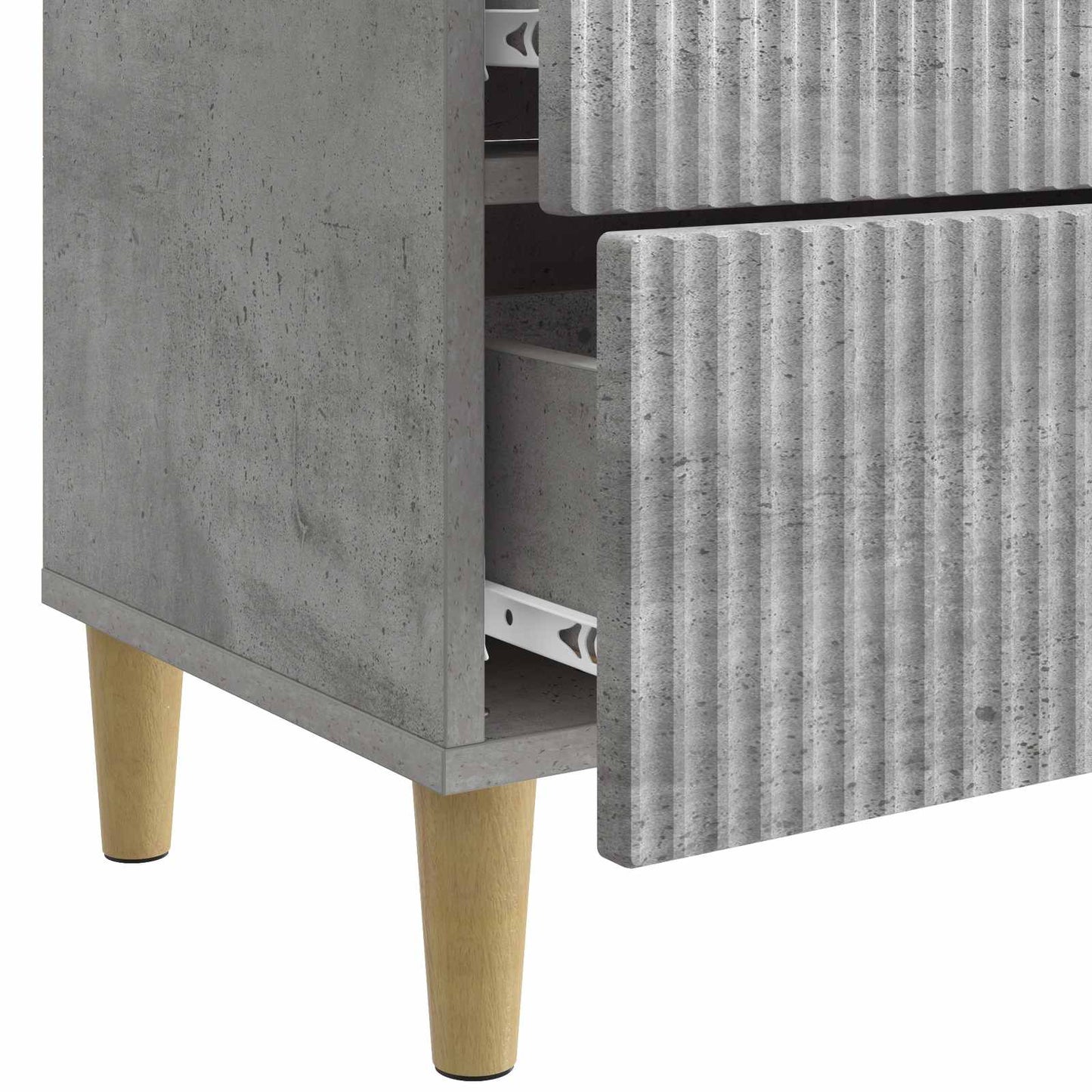 vidaXL Bedside Cabinet Concrete Grey 62 x 34.5 x 48 cm Engineered Wood