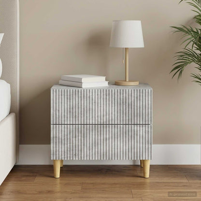 vidaXL Bedside Cabinet Concrete Grey 62 x 34.5 x 48 cm Engineered Wood