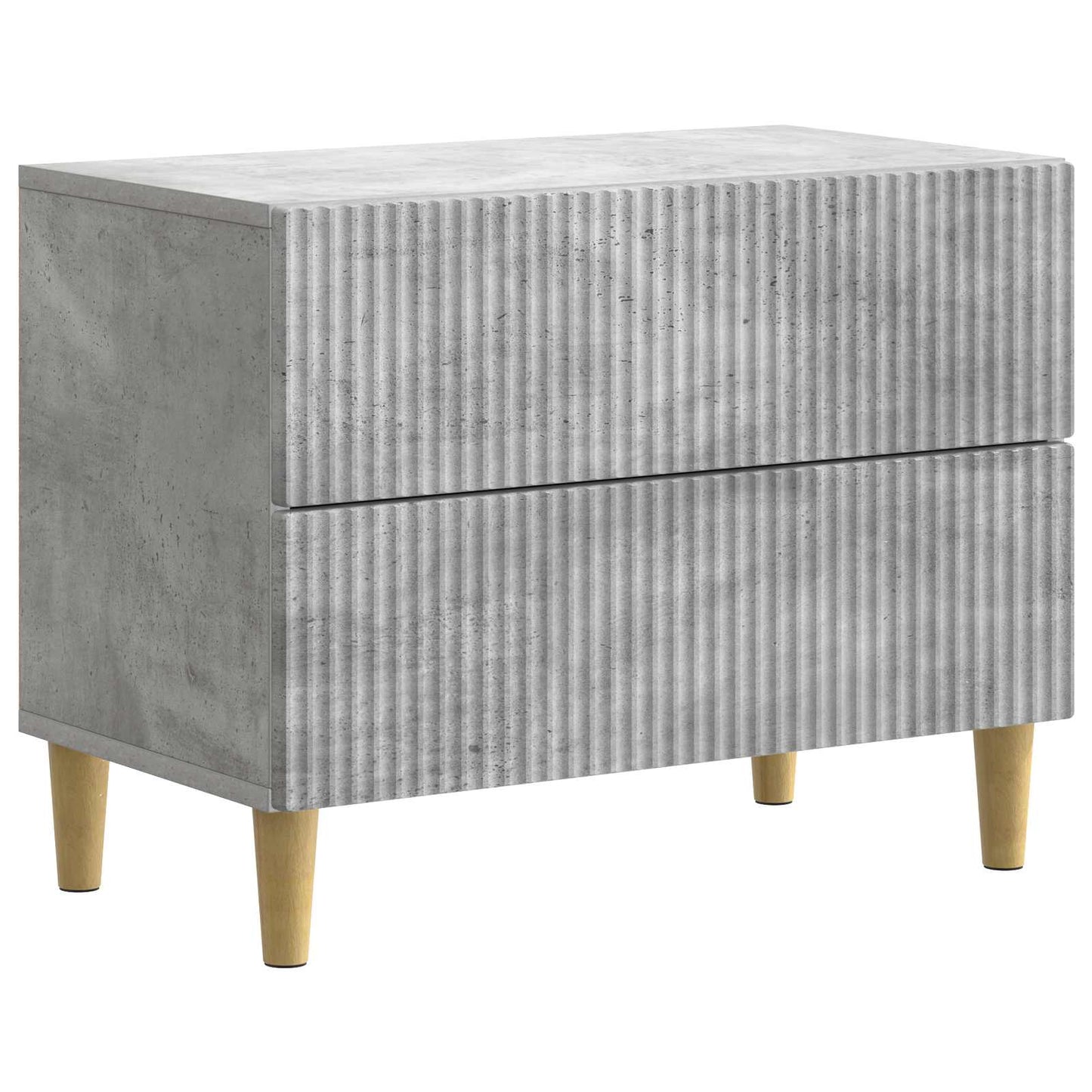 vidaXL Bedside Cabinet Concrete Grey 62 x 34.5 x 48 cm Engineered Wood