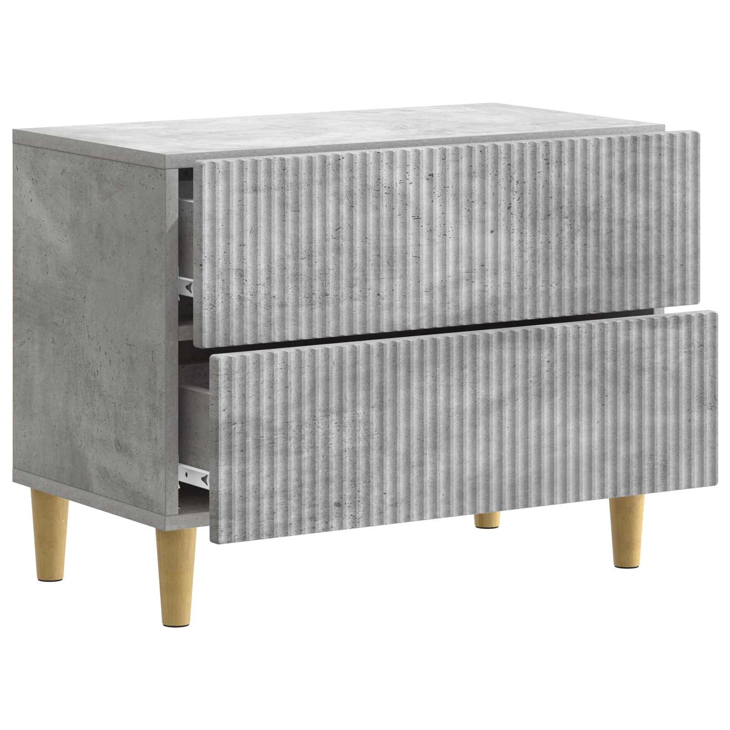 vidaXL Bedside Cabinet Concrete Grey 62 x 34.5 x 48 cm Engineered Wood
