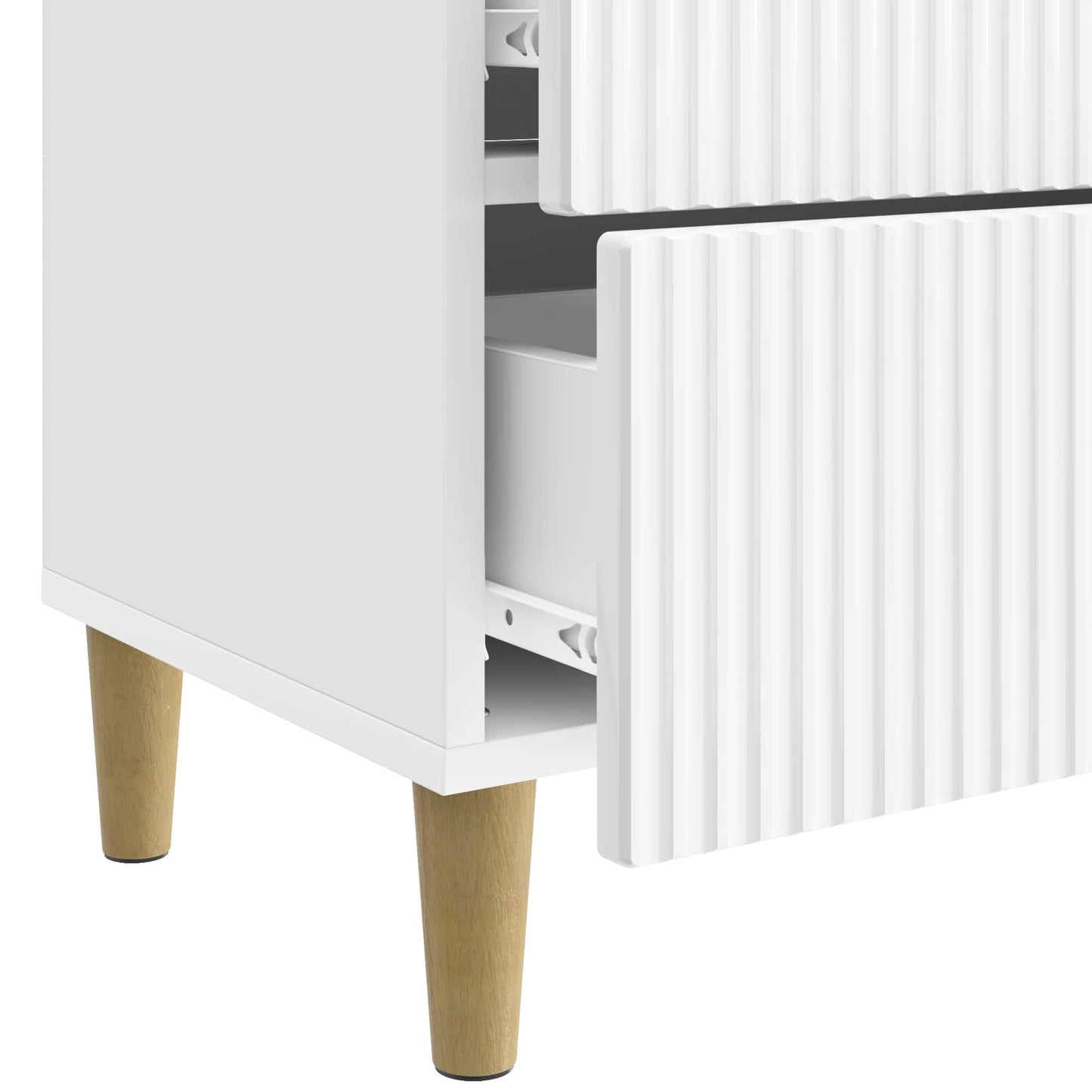 vidaXL Bedside Cabinet with Drawer High Gloss White 62 x 34.5 x 48 cm