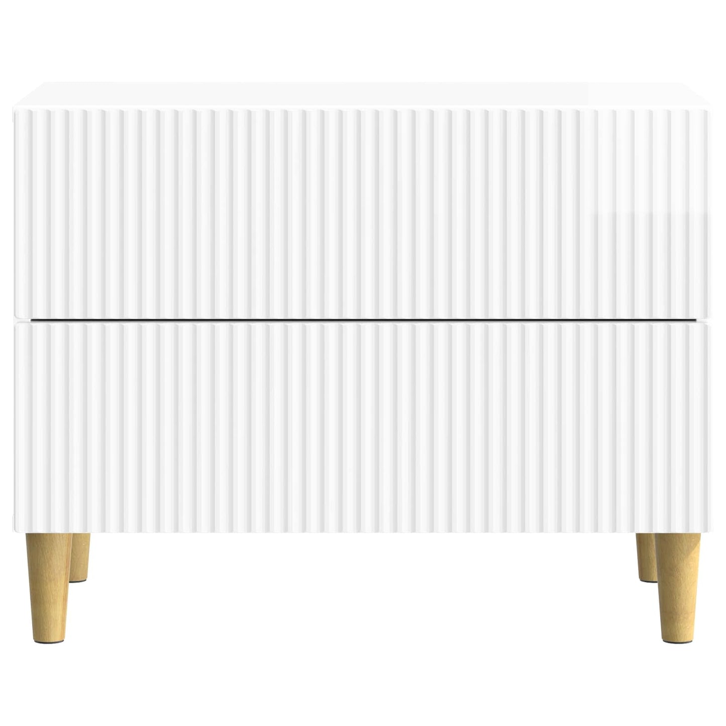 vidaXL Bedside Cabinet with Drawer High Gloss White 62 x 34.5 x 48 cm