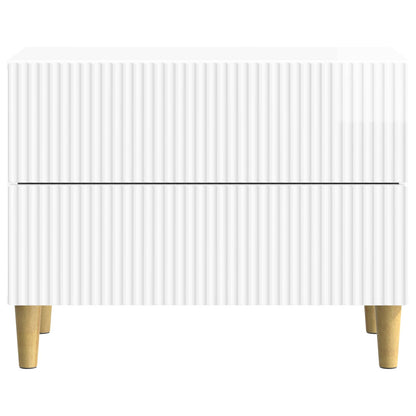 vidaXL Bedside Cabinet with Drawer High Gloss White 62 x 34.5 x 48 cm