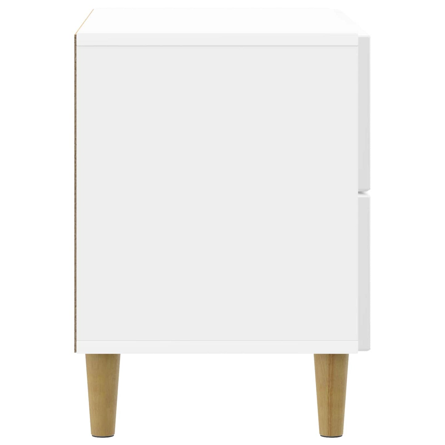 vidaXL Bedside Cabinet with Drawer High Gloss White 62 x 34.5 x 48 cm