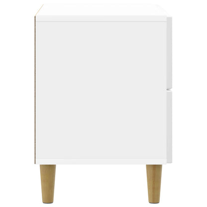 vidaXL Bedside Cabinet with Drawer High Gloss White 62 x 34.5 x 48 cm