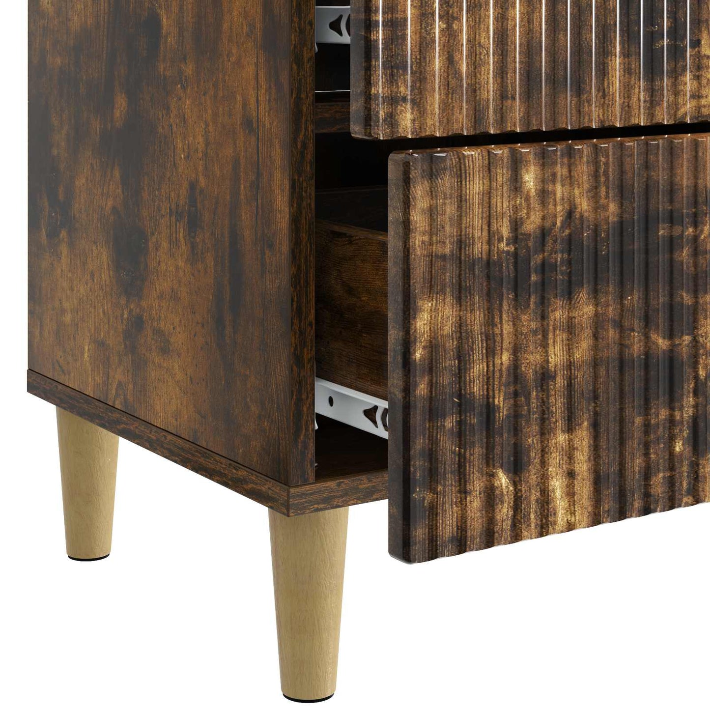 vidaXL Bedside Cabinet Smoked Oak 62 x 34.5 x 48 cm Engineered Wood