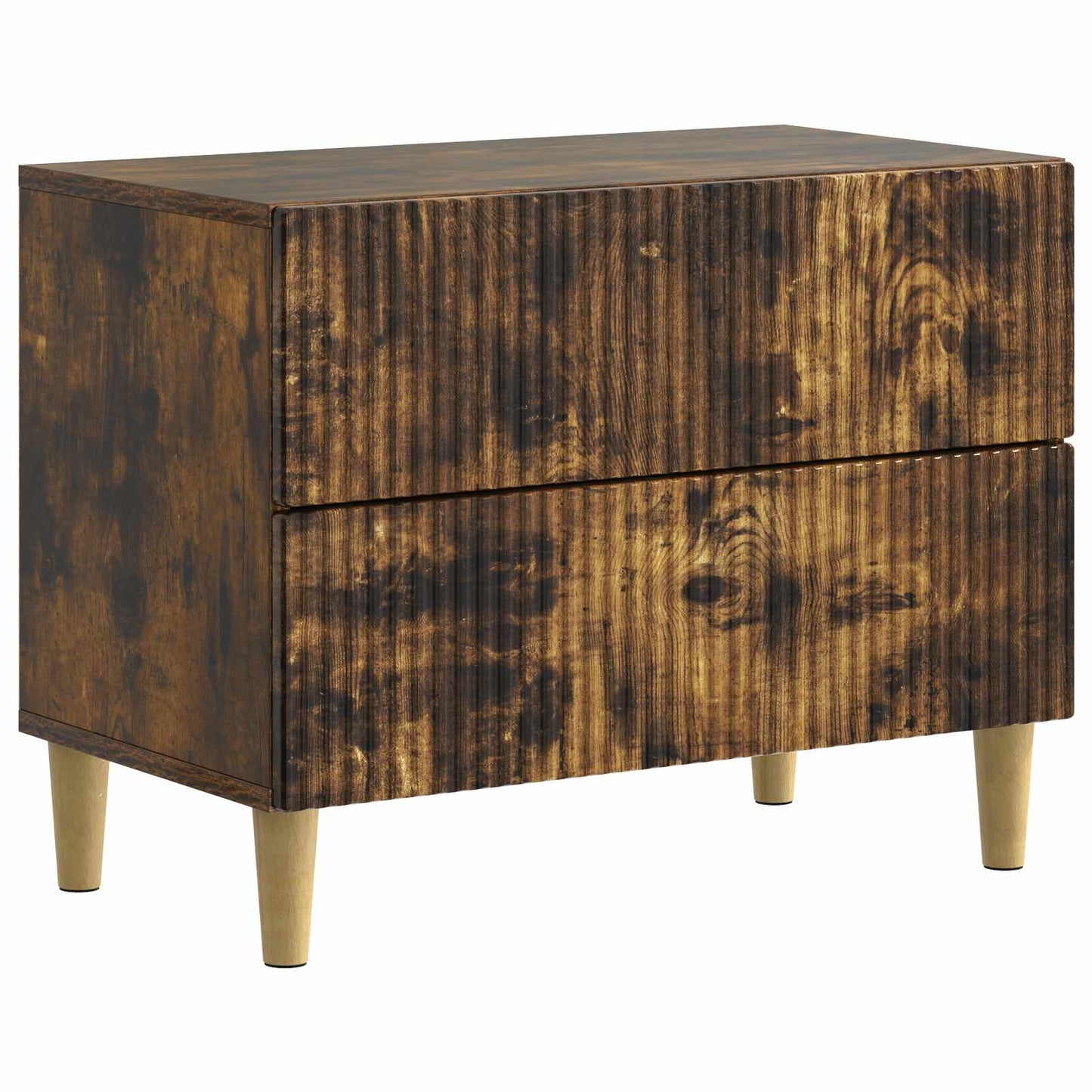 vidaXL Bedside Cabinet Smoked Oak 62 x 34.5 x 48 cm Engineered Wood