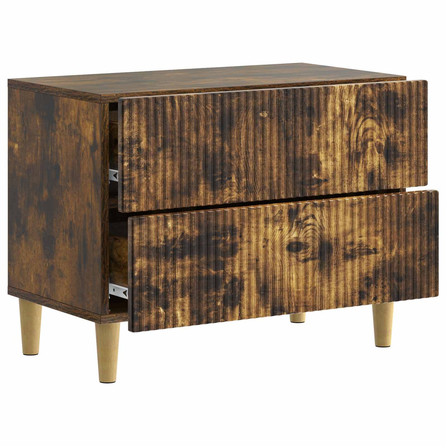 vidaXL Bedside Cabinet Smoked Oak 62 x 34.5 x 48 cm Engineered Wood
