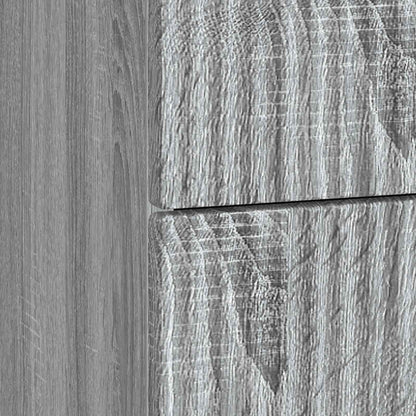 vidaXL Bedside Cabinet Grey Sonoma 62 x 34.5 x 48 cm Engineered Wood
